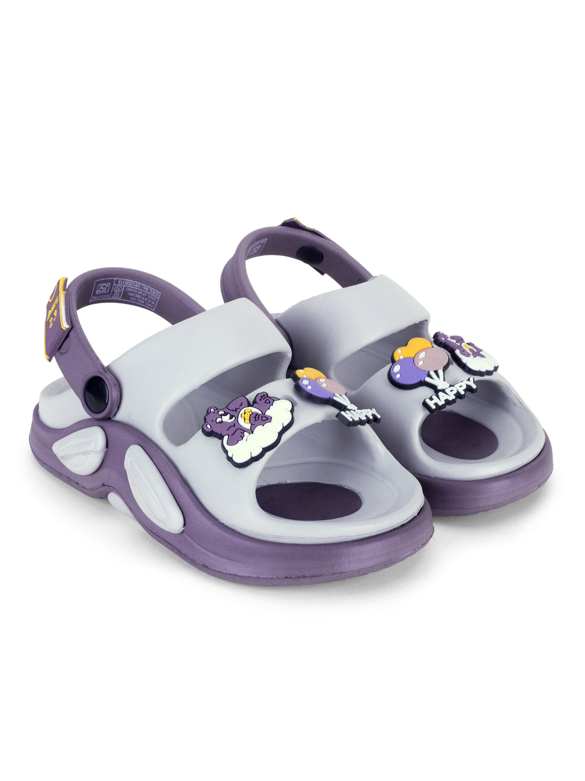 Bloom Buddy Sandal-Grey & Purple