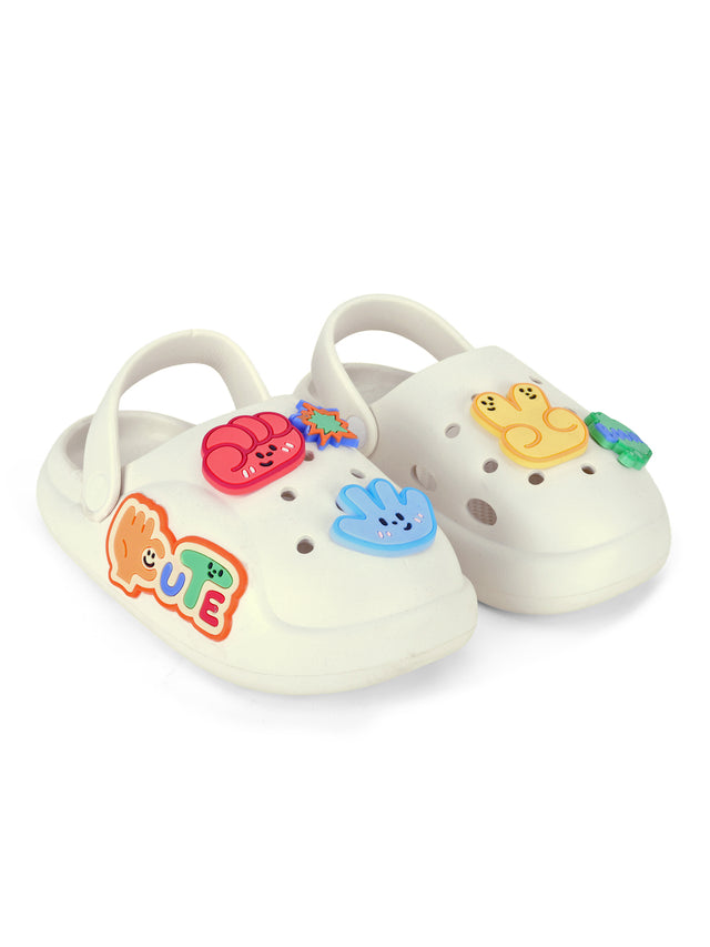 Cute Charm Clog-White