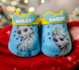 Blue Premium Eva Little Elsa Clogs For Kids