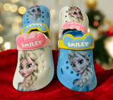 Cream Premium Eva Little Elsa Clogs For Kids