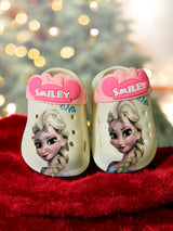 Cream Premium Eva Little Elsa Clogs For Kids