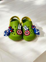Green Premium Eva Mr America Super Soldier Clogs For Kids