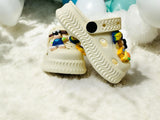 Cream Premium Eva Goofy World Clogs For Kids