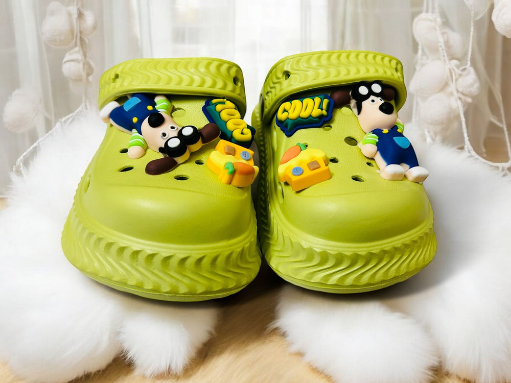 Green Premium Eva Goofy World Clogs For Kids