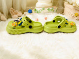 Green Premium Eva Goofy World Clogs For Kids