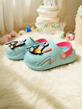 Aqua Blue Premium Eva Little Flying Jatt Clogs For Kids