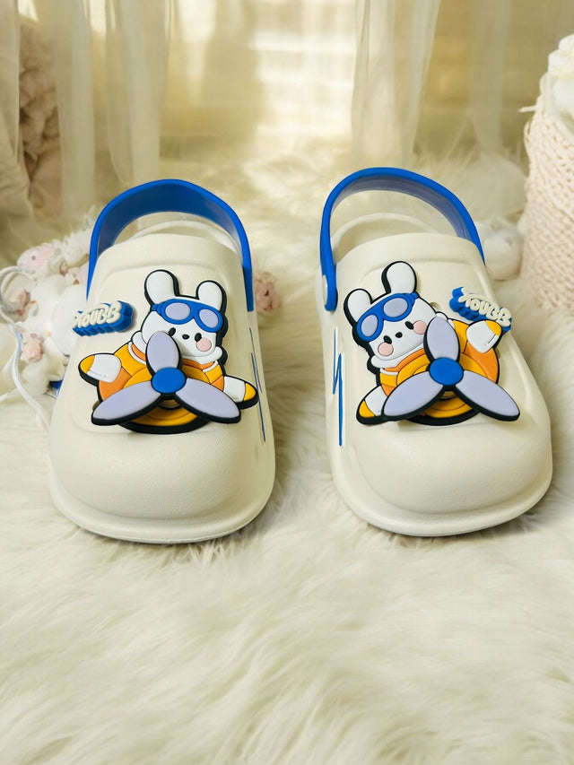 Cream Premium Eva Little Flying Jatt Clogs For Kids
