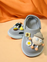Grey Premium Eva Little Bestie Clogs For Kids