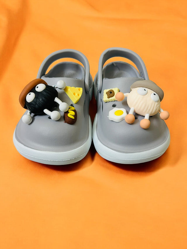 Grey Premium Eva Little Bestie Clogs For Kids