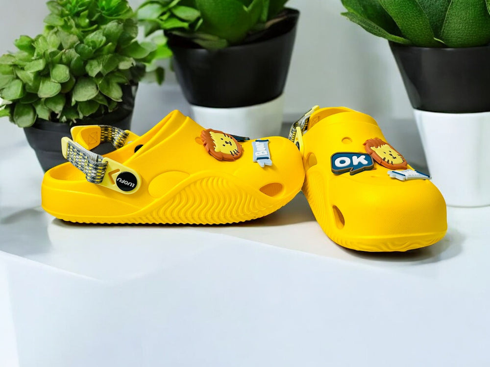 Yellow Premium Eva Life Ok Clogs For Kids