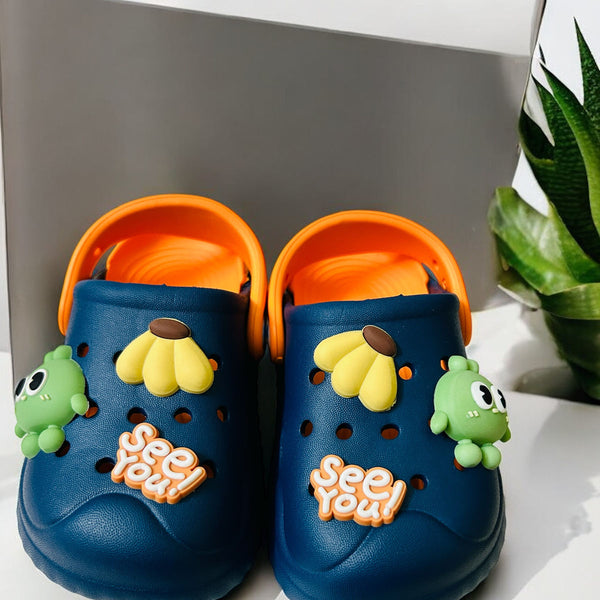 Blue Premium Eva Little See You Again Clogs For Kids