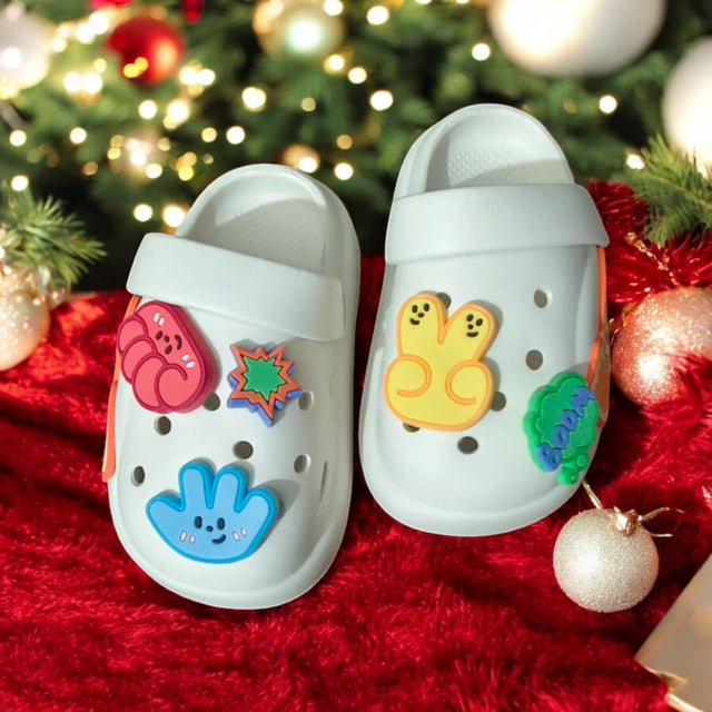 White Premium Eva Little Cute Clogs For Kids