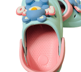 Aqua Blue Premium Eva Cute Teddy Clogs For Kids