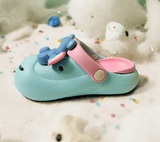 Aqua Blue Premium Eva Cute Teddy Clogs For Kids