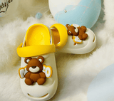 Cream Premium Eva Cute Teddy Clogs For Kids