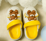Cream Premium Eva Cute Teddy Clogs For Kids