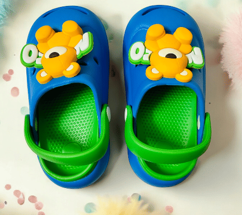 Ocean Blue Premium Eva Cute Teddy Clogs For Kids