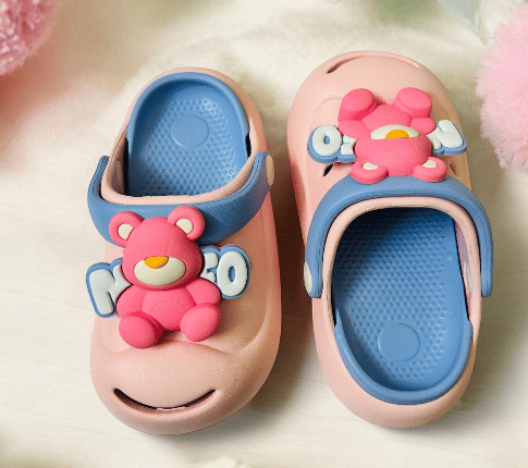 Pink Premium Eva Cute Teddy Clogs For Kids