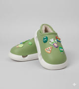 Green Premium Eva Winter Clogs For Kids