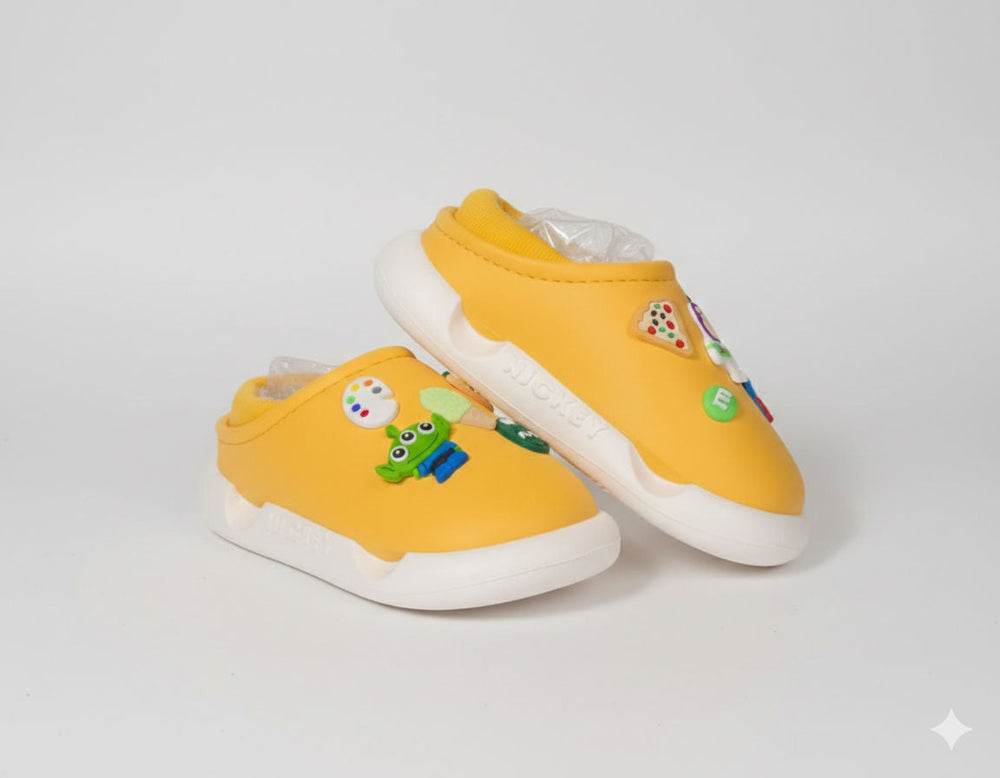 Yellow Premium Eva Winter Clogs For Kids