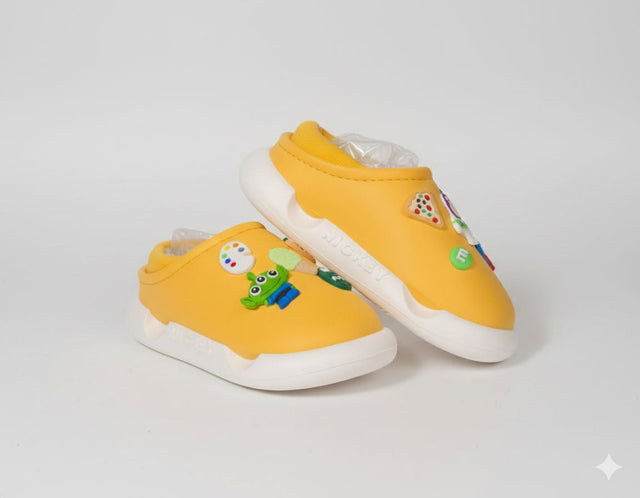 Yellow Premium Eva Winter Clogs For Kids