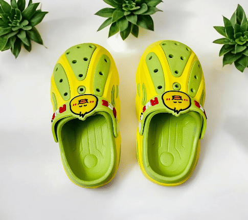 Yellow And Green Premium Eva Friendz Forever Clogs For Kids