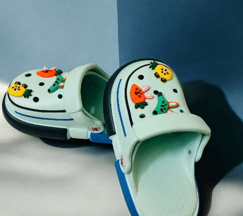 Aqua Blue Premium Eva Fruits Story Clogs For Kids