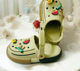Olive Green Premium Eva Fruits Story Clogs For Kids