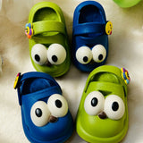 Blue Premium Eva Happy Big Eye Little Nose Clogs For Kids