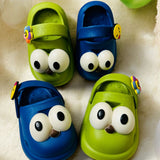 Green Eva Happy Big Eye Little Nose Clogs For Kids