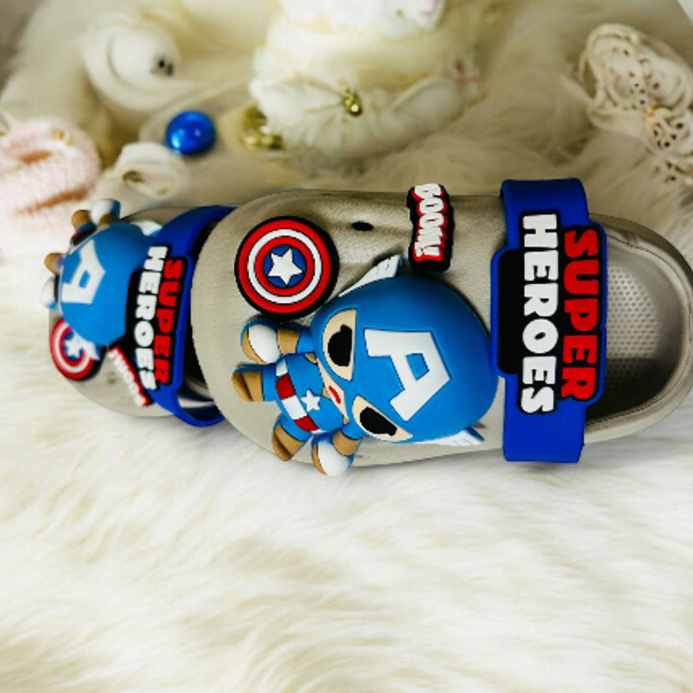 Smoke Mud Premium Eva Mr America Super Hero Clogs For Kids
