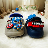 Smoke Mud Premium Eva Mr America Super Hero Clogs For Kids