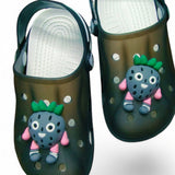 Black Premium Eva Little Illuminating Clogs For Kids