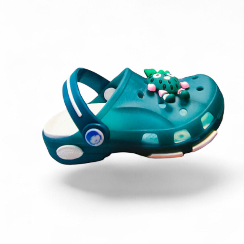 Green Premium Eva Little Illuminating Clogs For Kids